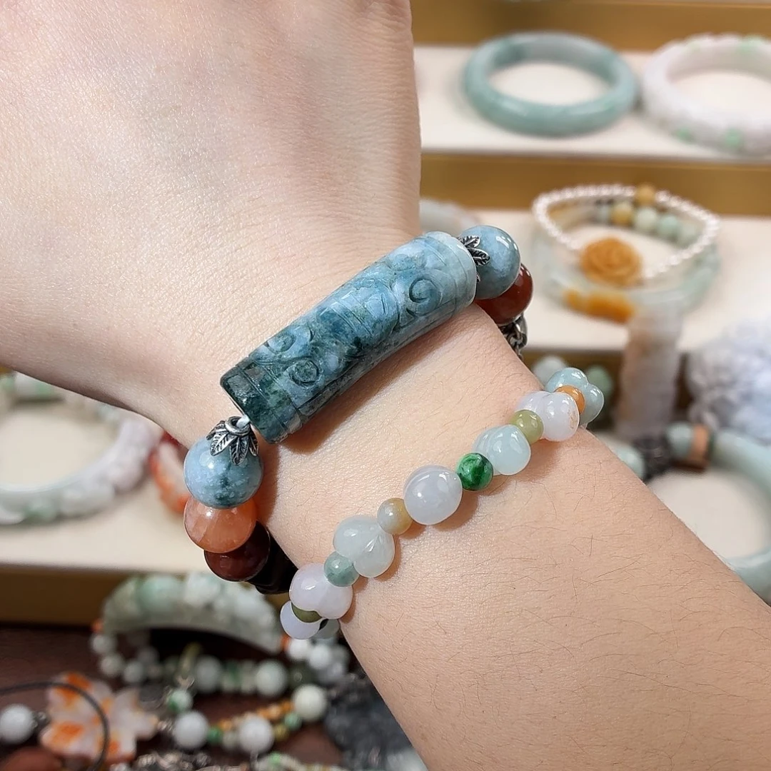 翡翠未镶嵌手镯翡翠弯管个设计款