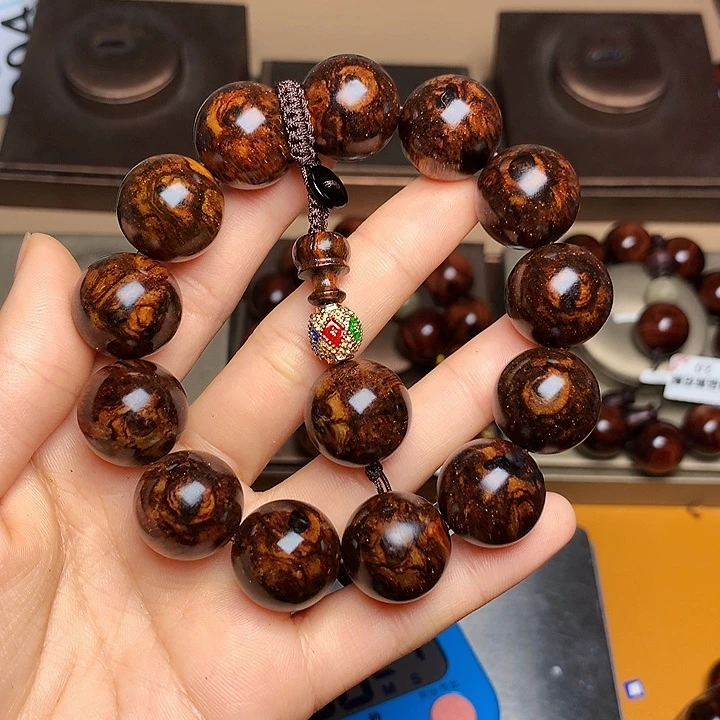 花梨木类手串/手链鸡***天老挝花梨风化料土埋料1.8