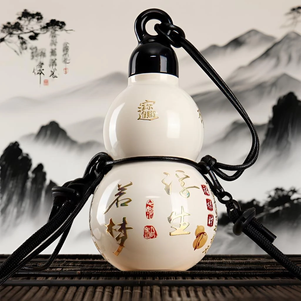 316葫芦保温杯女生高颜值大容量水杯带吸管新款便携手提葫芦水壶