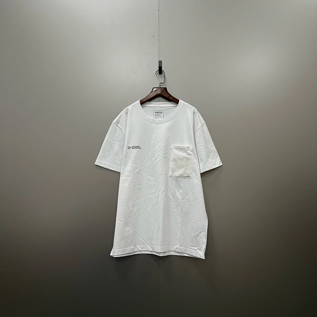 未使用 maje mm MITARBEITER（IN） 白色印花logo口袋短袖