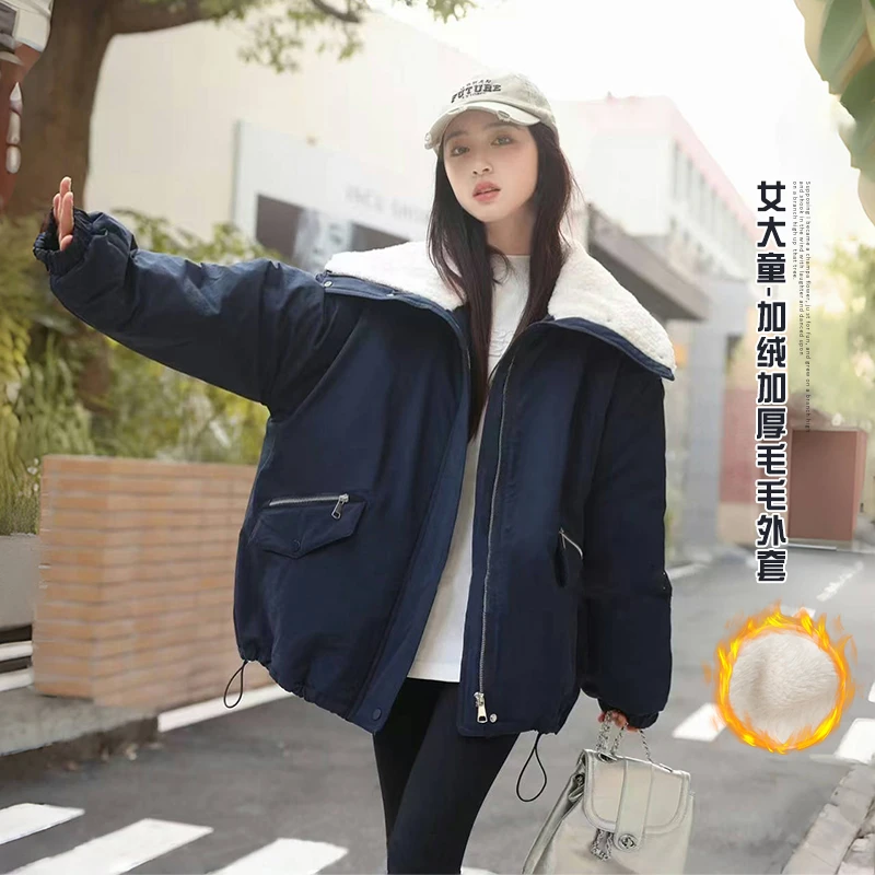 【断码特价】骄骄虎女大童加绒加厚冬季外套初中生派克服女童棉衣