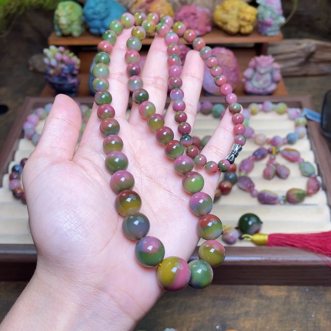 森***霖未镶嵌玛瑙/玉髓珠宝半成品盐源玛瑙西瓜塔链