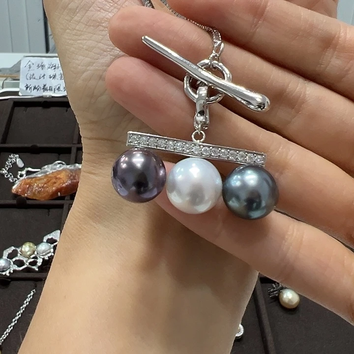 颈饰银S925镶嵌海水珍珠k***n