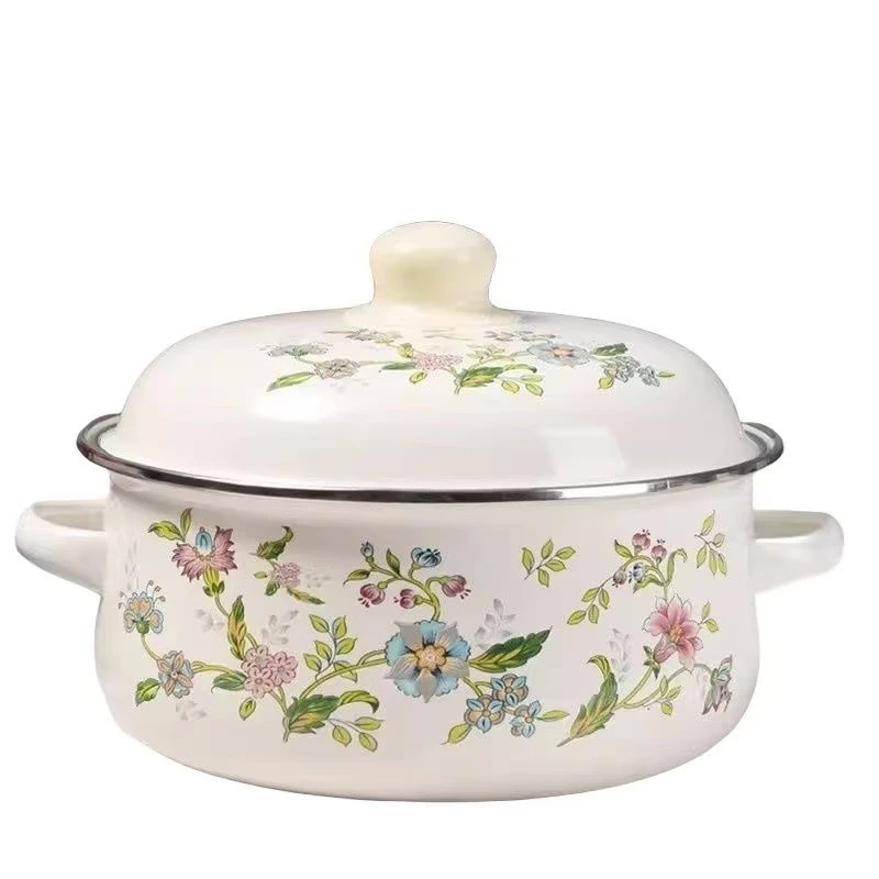 珐琅瓷搪瓷锅汤锅平底煎药锅炖锅