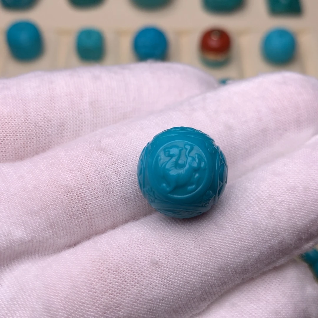 绿松石未镶嵌绿松石四神兽15.7