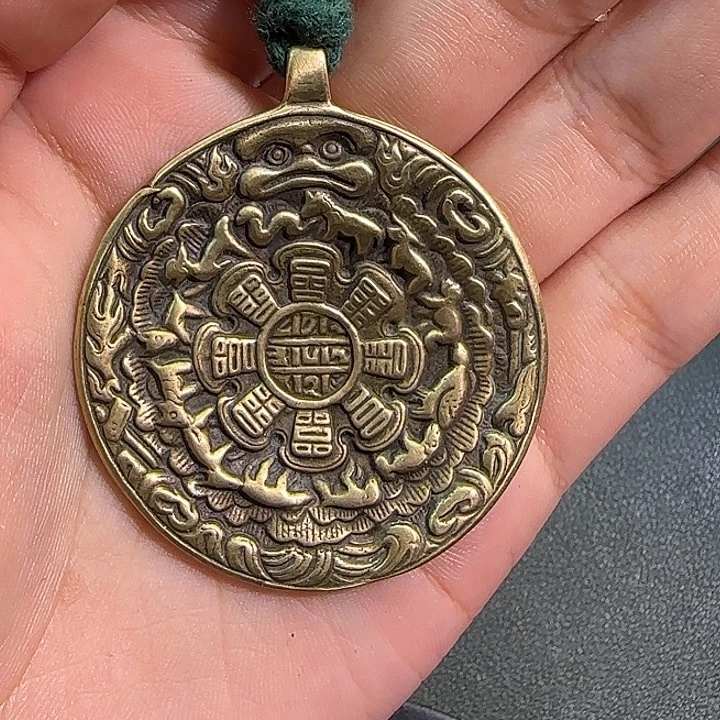 升***铜铁合金类藏传工艺品九宫八卦