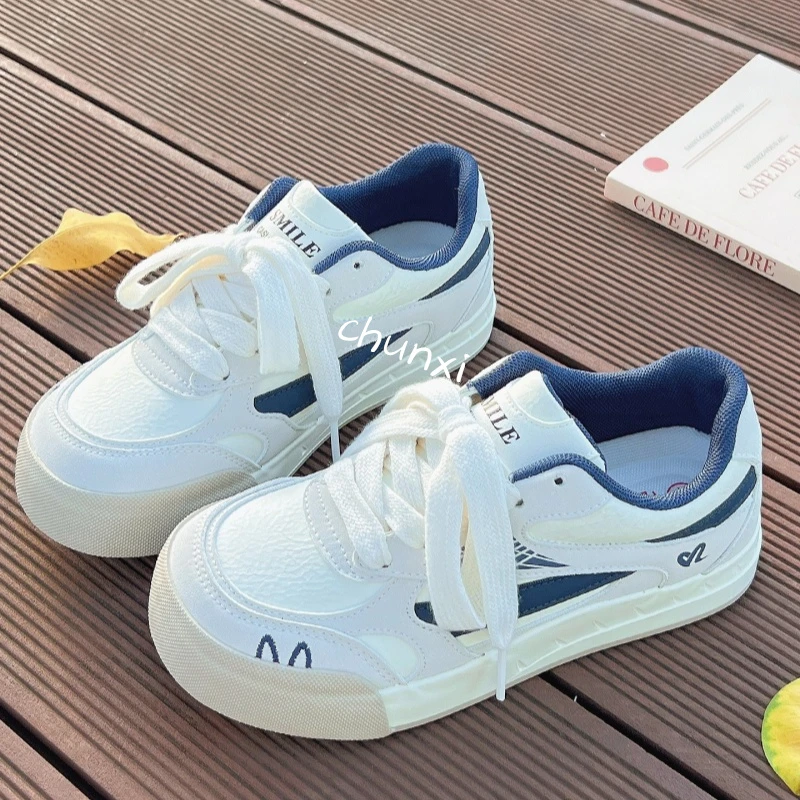 厚底板鞋女2025新款夏季透气百搭配裙子小白鞋女不累脚休闲德训鞋