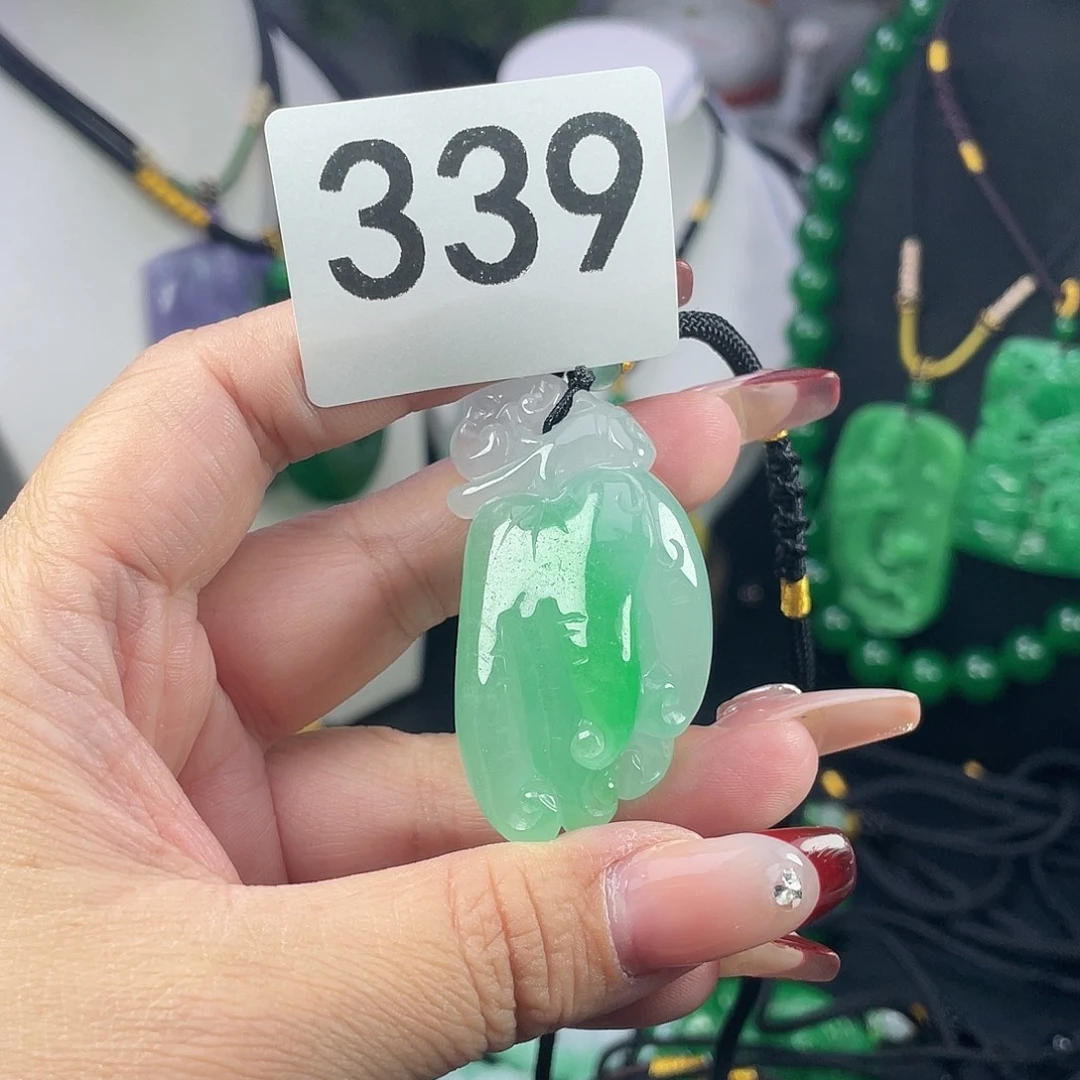 翡翠未镶嵌吊坠(赠链)