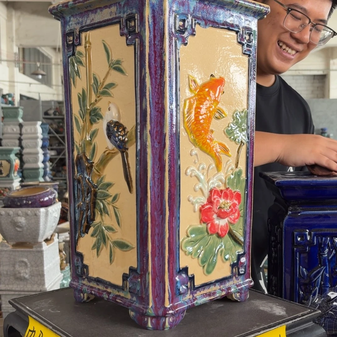 李****。一风堂石湾花盆 瑕疵