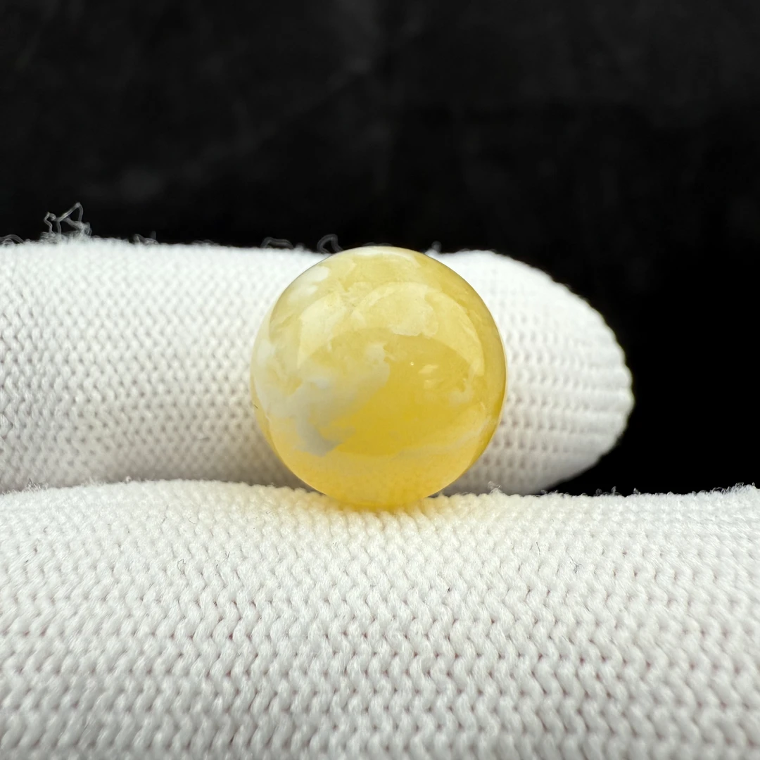 D3510天然蜜蜡 微瑕特价圆珠 13.8mm支持复检假一罚四