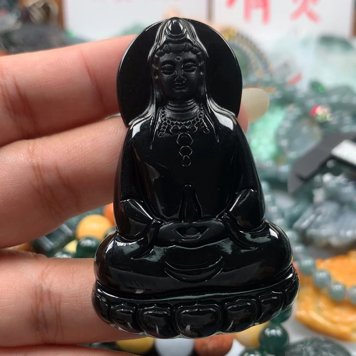 翡翠颈饰未镶嵌保真天然A货翡翠