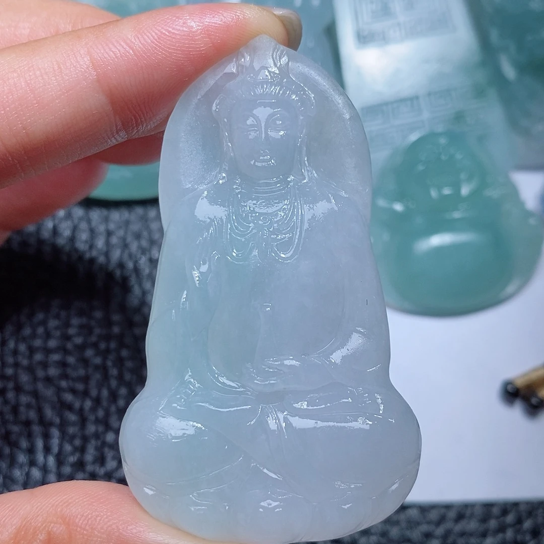 醒***悟定制翡翠未镶嵌毛货付款后确认抛光