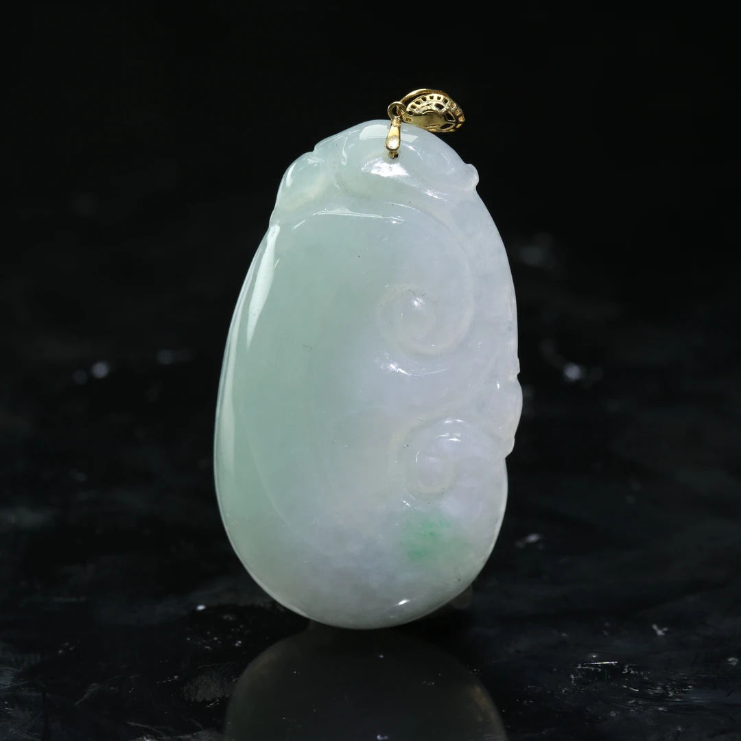 2天然缅甸翡翠A货18k如意/800918/上海嘉禾拍卖