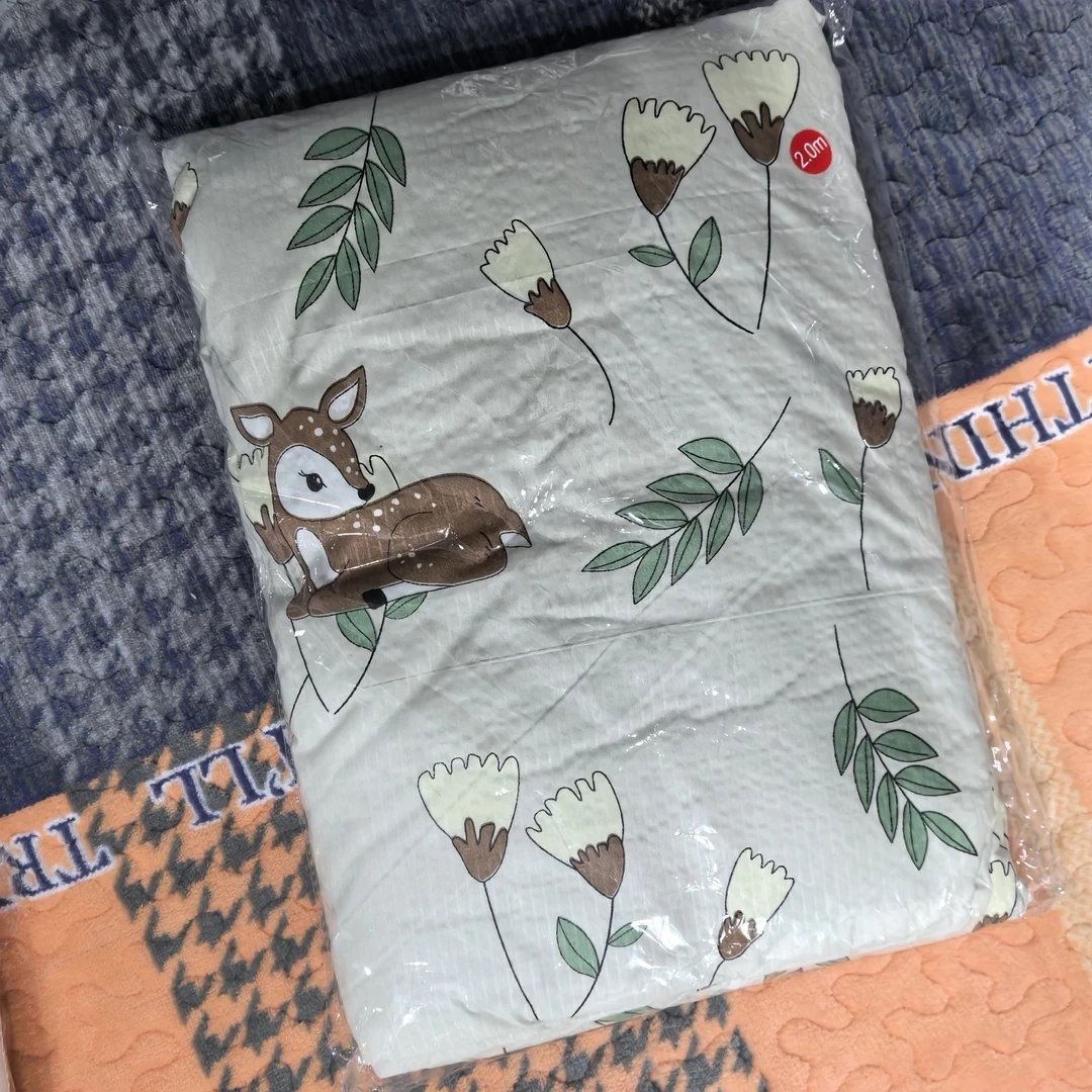 小竹棉被罩（灰色莲蓬花）2米✕2.3米