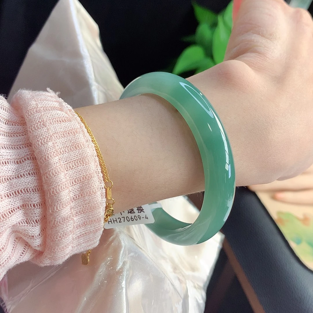 未镶嵌手镯翡翠天然A货翡翠56-57嘎嘎衬肤白 提气质15号