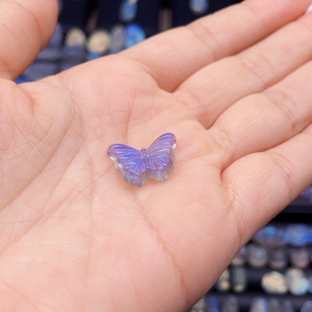 长石裸石未镶嵌绣*颠蝴蝶