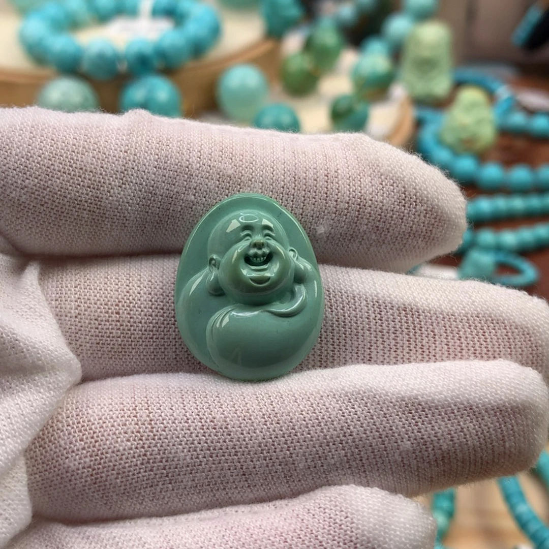 绿松石未镶嵌珠宝奇石18.6mm