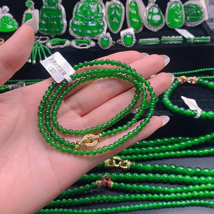 翡翠未镶嵌手串卡4