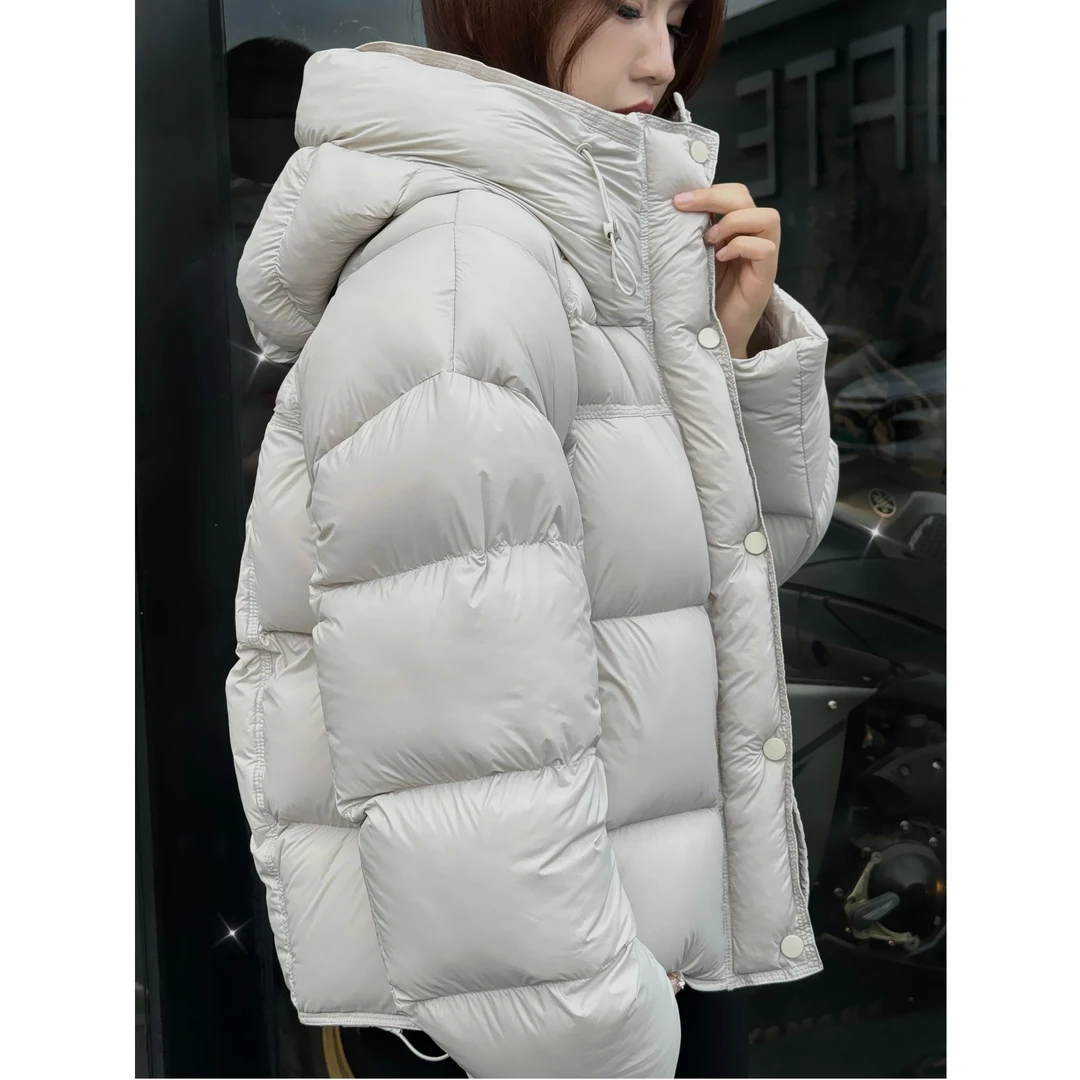短款90白鹅绒泡芙龟背女款百搭冬季潮流设计师连帽款LL
