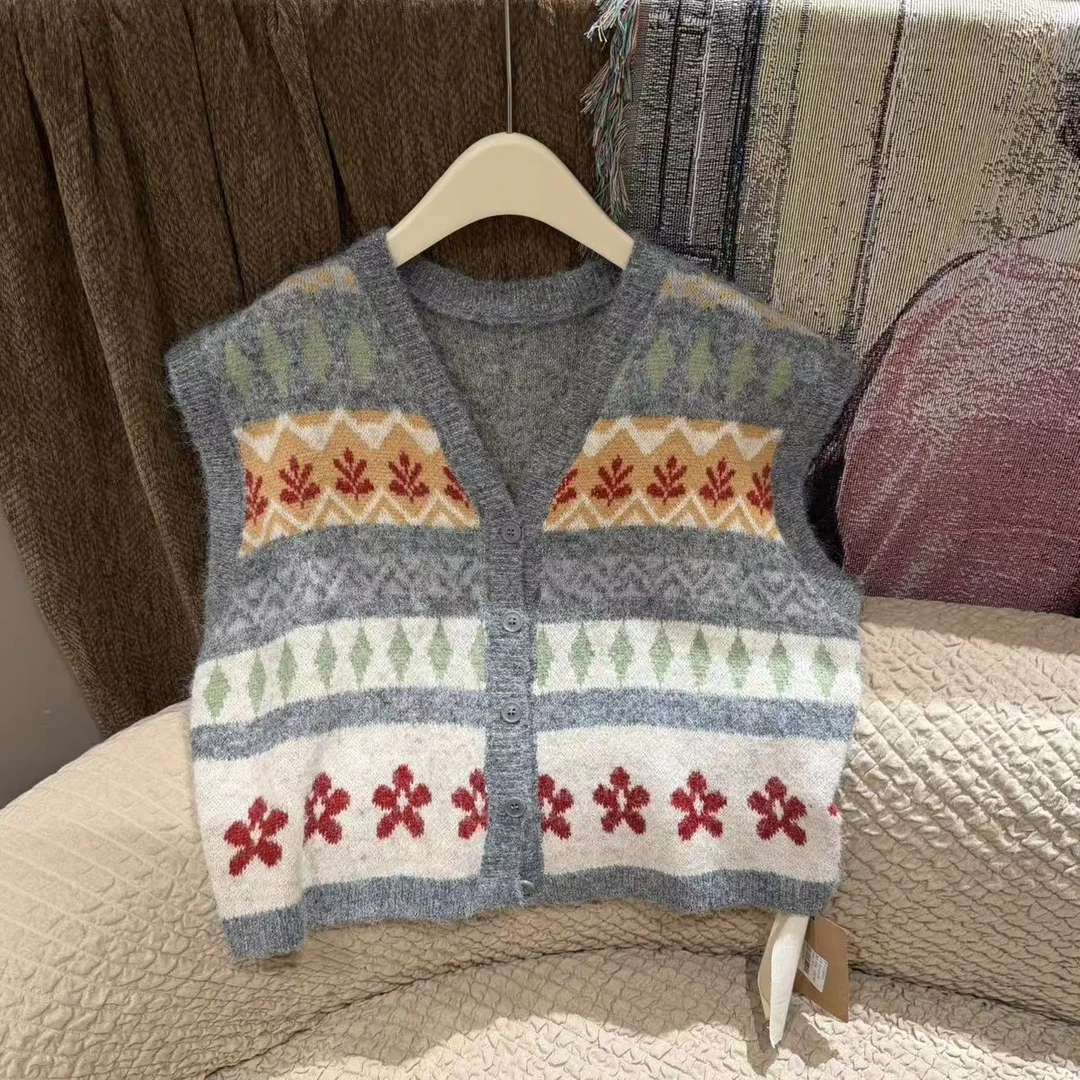 MZ.sister复古毛衣马甲【60013】