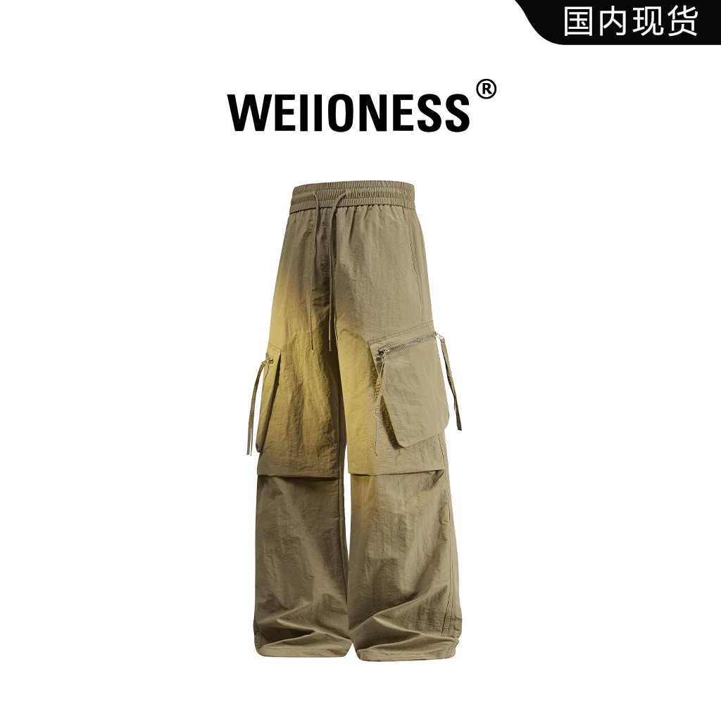 WEIIONESS美式潮流休闲裤男冬季高街时尚工装裤轻奢痞帅男生裤子