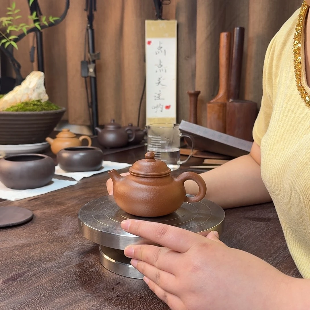 紫砂壶泥料作品微瑕200cc