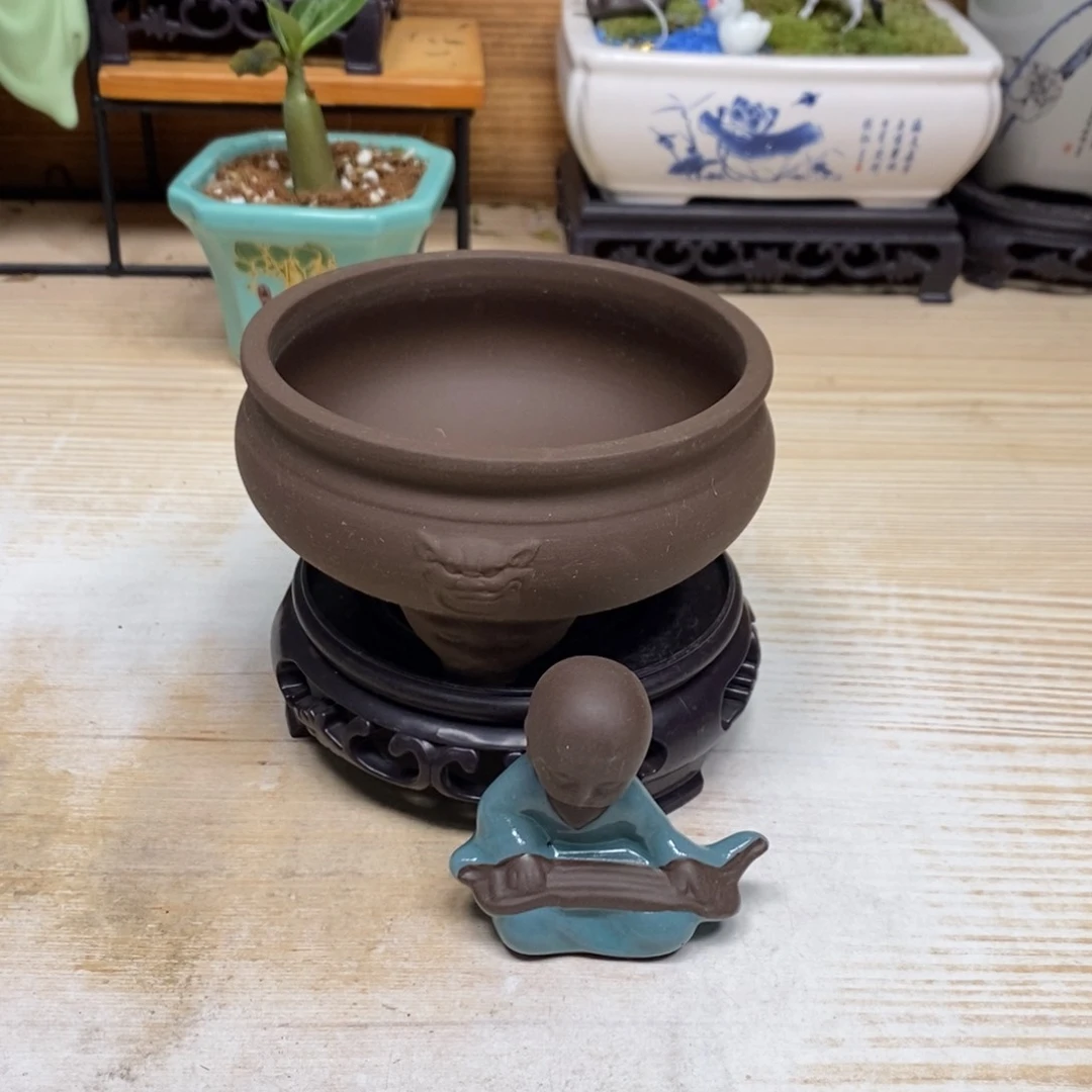 紫砂陶瓷艺术花盆陶瓷