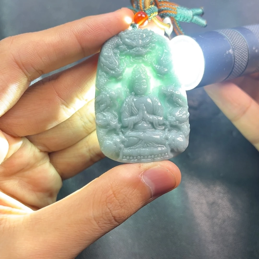 颈饰未镶嵌翡翠多样性缅甸翡翠手工九龙观音