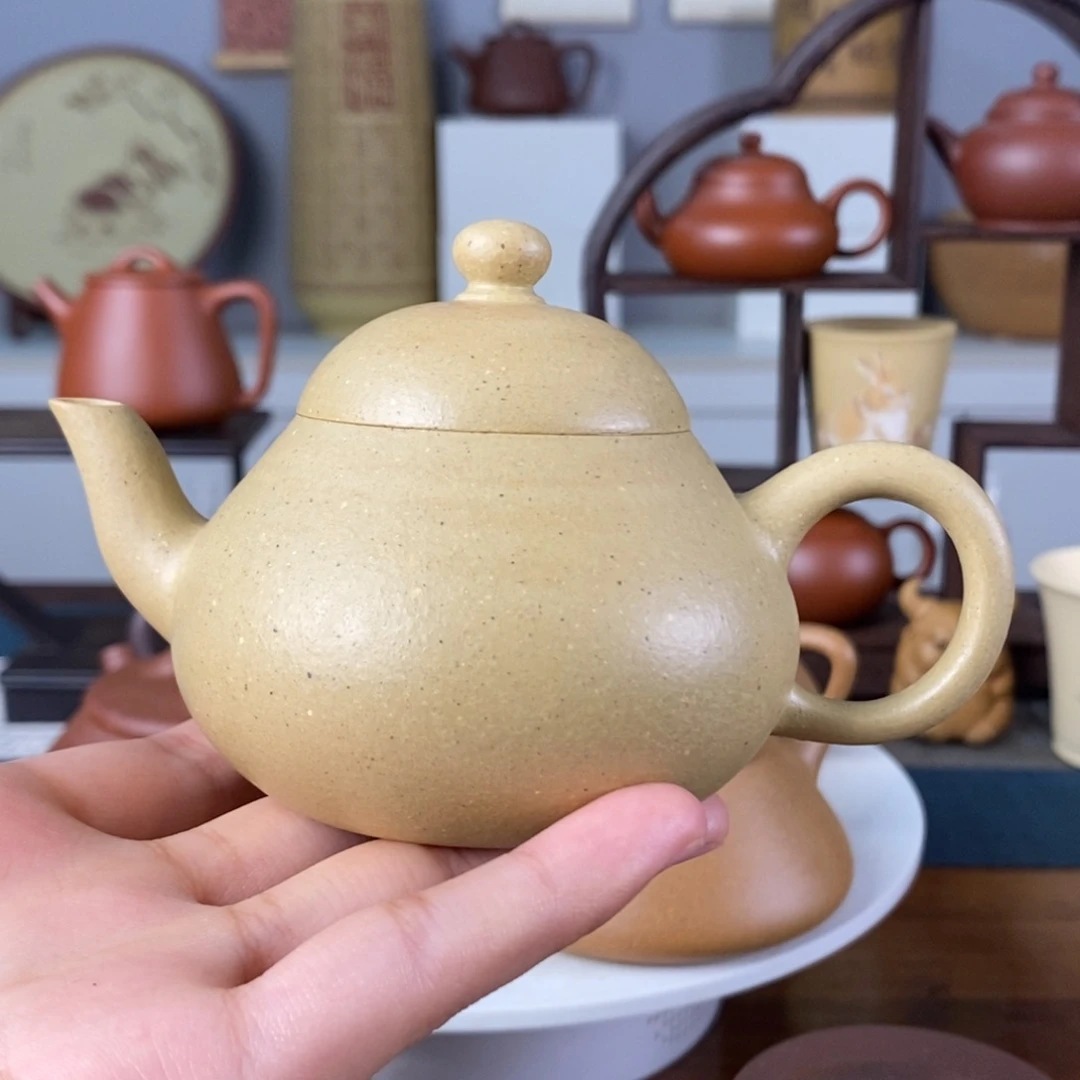 茶壶紫砂微瑕大水潭本绿160cc半手梨壶