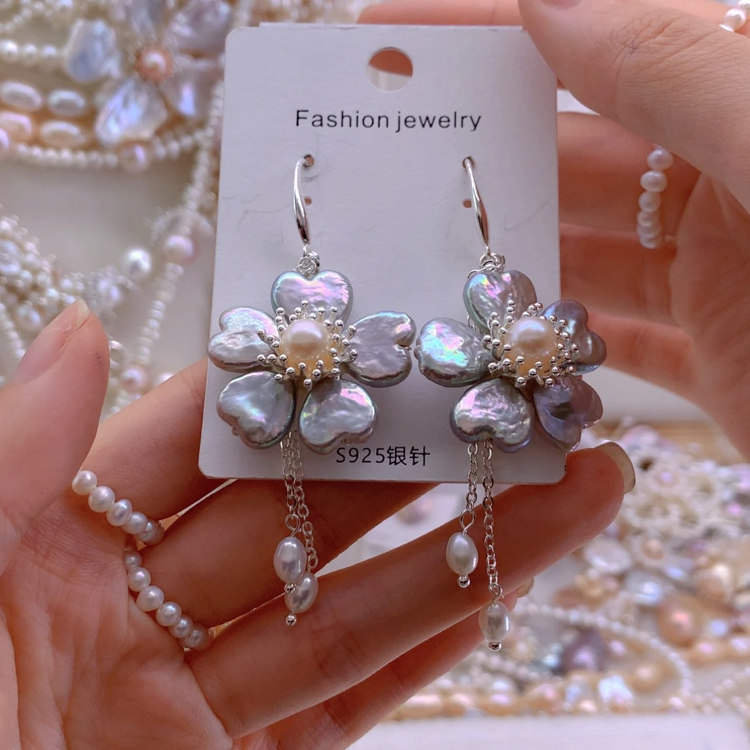 螺***香淡水珍珠发夹未镶嵌