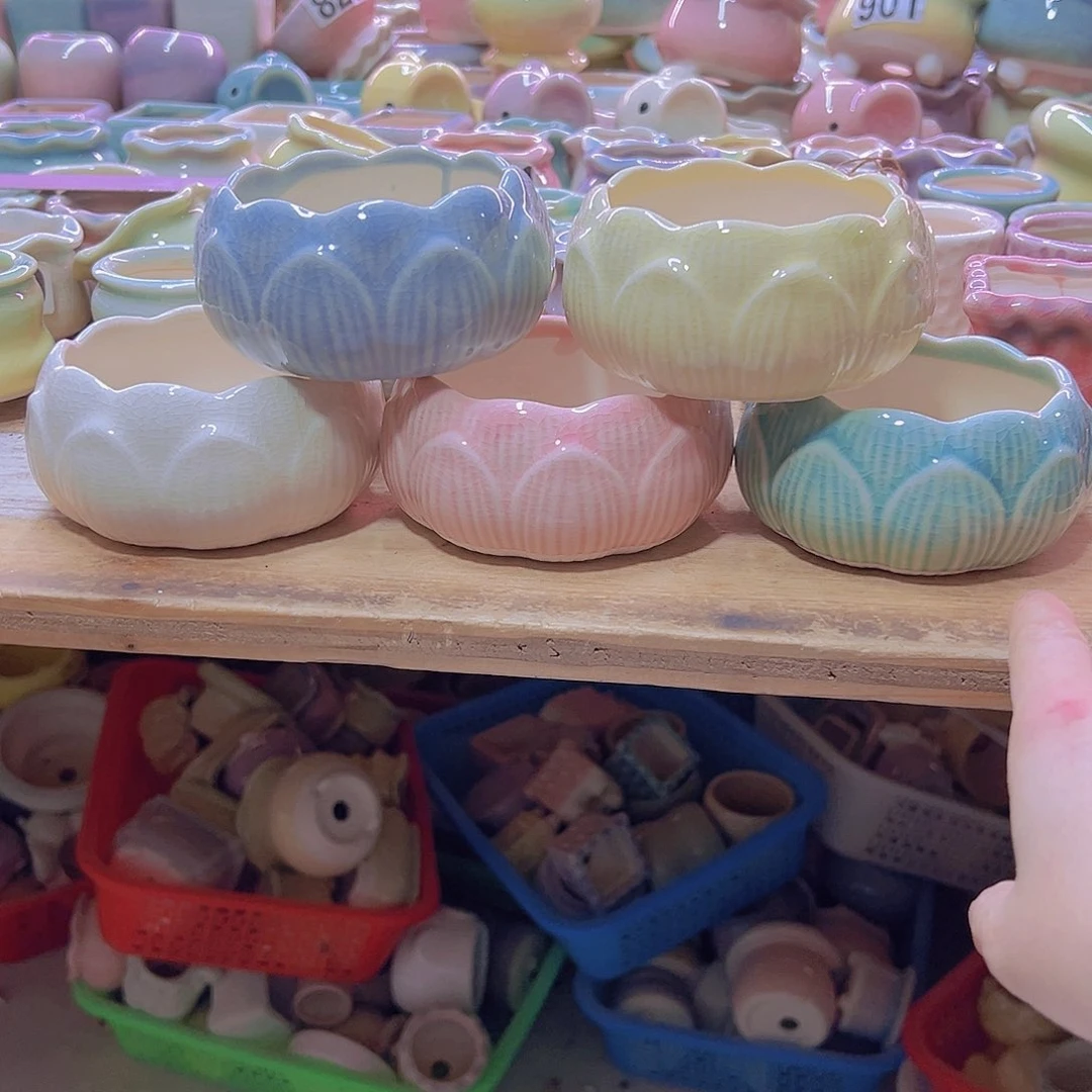 陶瓷花盆当场满12包邮