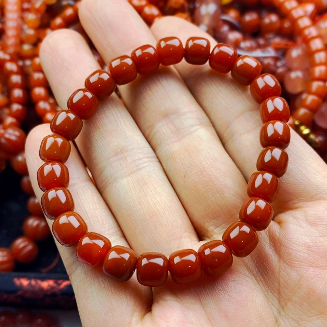 南红玛瑙未镶嵌颈饰卡7.5