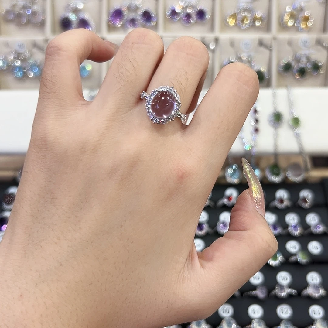 水晶银S925镶嵌戒指