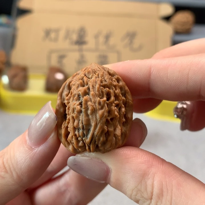 铭***尘文玩核桃把件异形单只