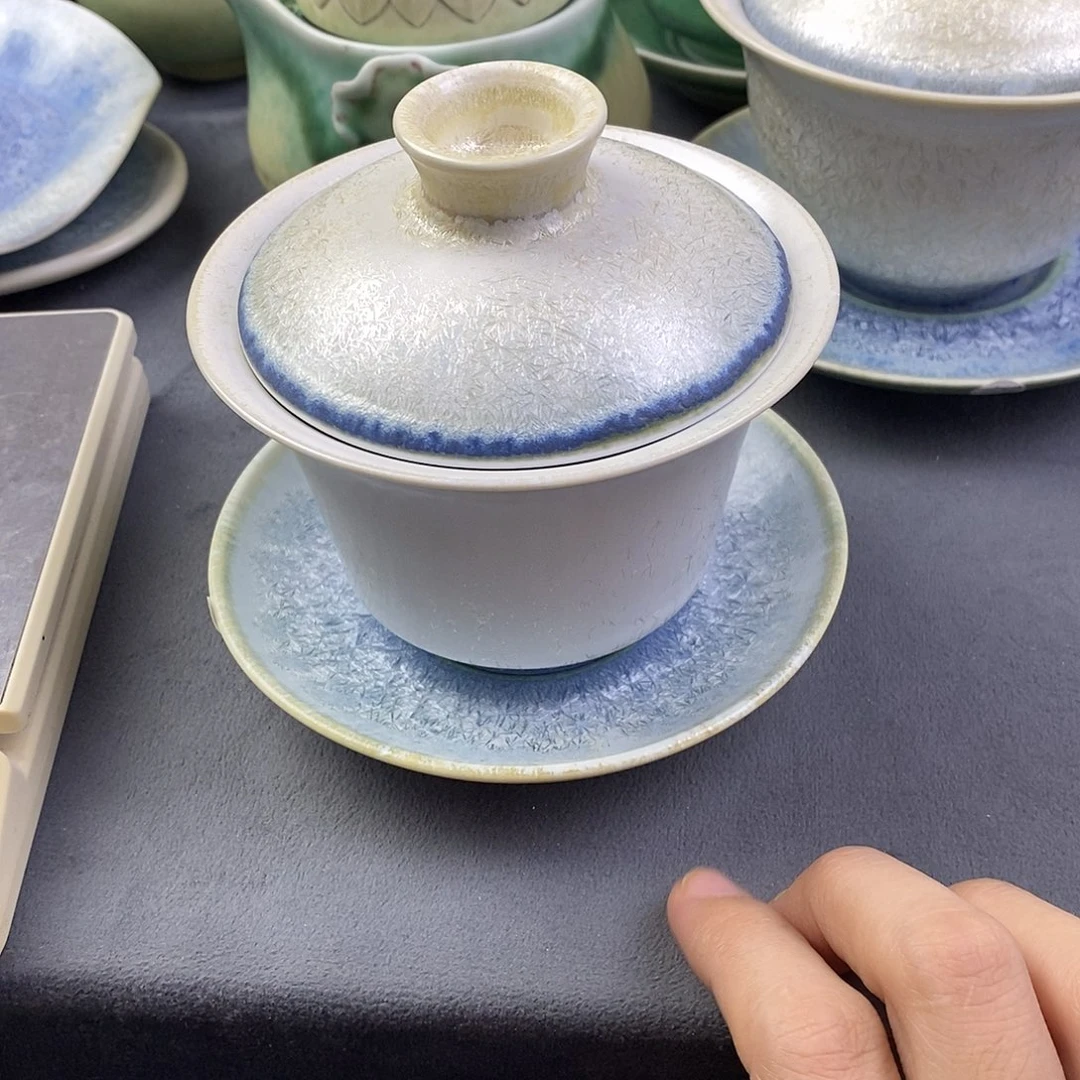 景德镇高温颜色釉盖碗