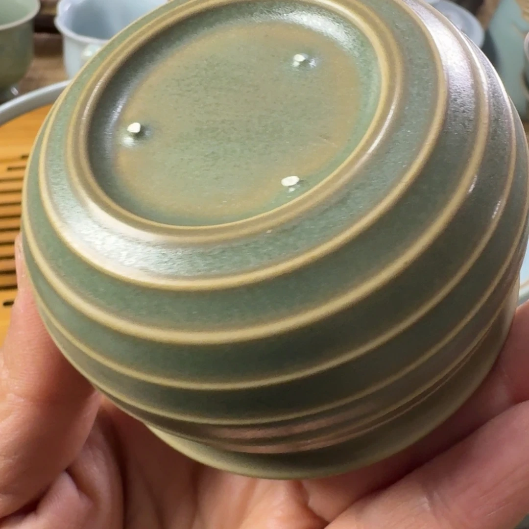 ㉿****白汝州原矿汝瓷手工杯子柴