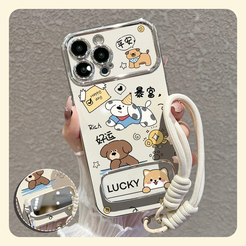 【苹果/华为/vivo/oppo/小米】适用好运小狗大视窗手机壳硅胶防摔