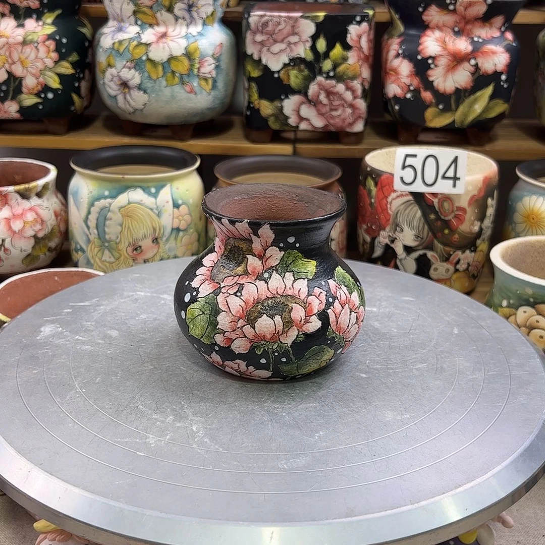 景德镇炫彩手绘口7高8.5