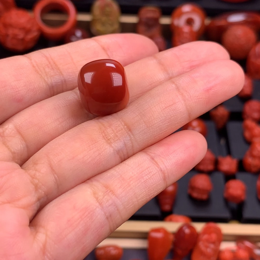 南红玛瑙老型单珠14.7mm未镶嵌屁****3