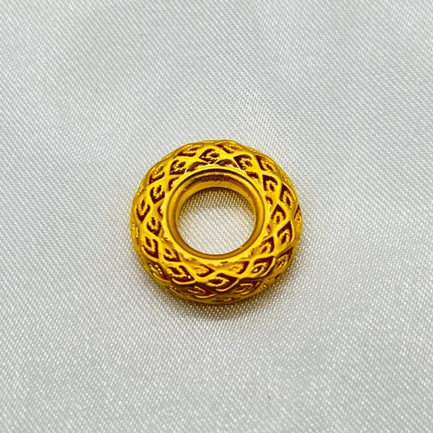 足金饰品/凤羽平安扣/0.99/1B5B0959(克重多退少补)