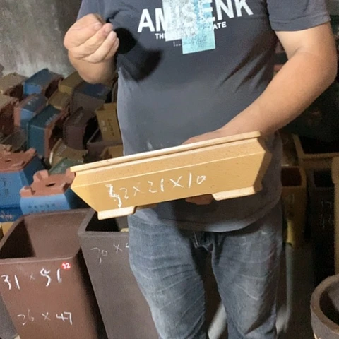 紫砂花盆手工制作