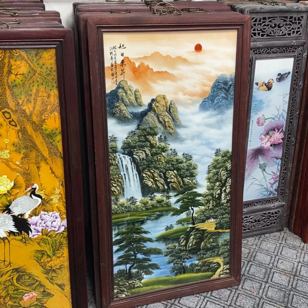瓷片120*66 景德镇瓷板画柴窑烧制
