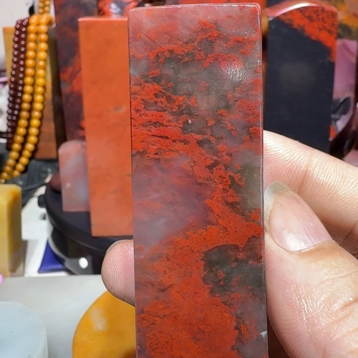 清***渡玉桂林鸡血红印章