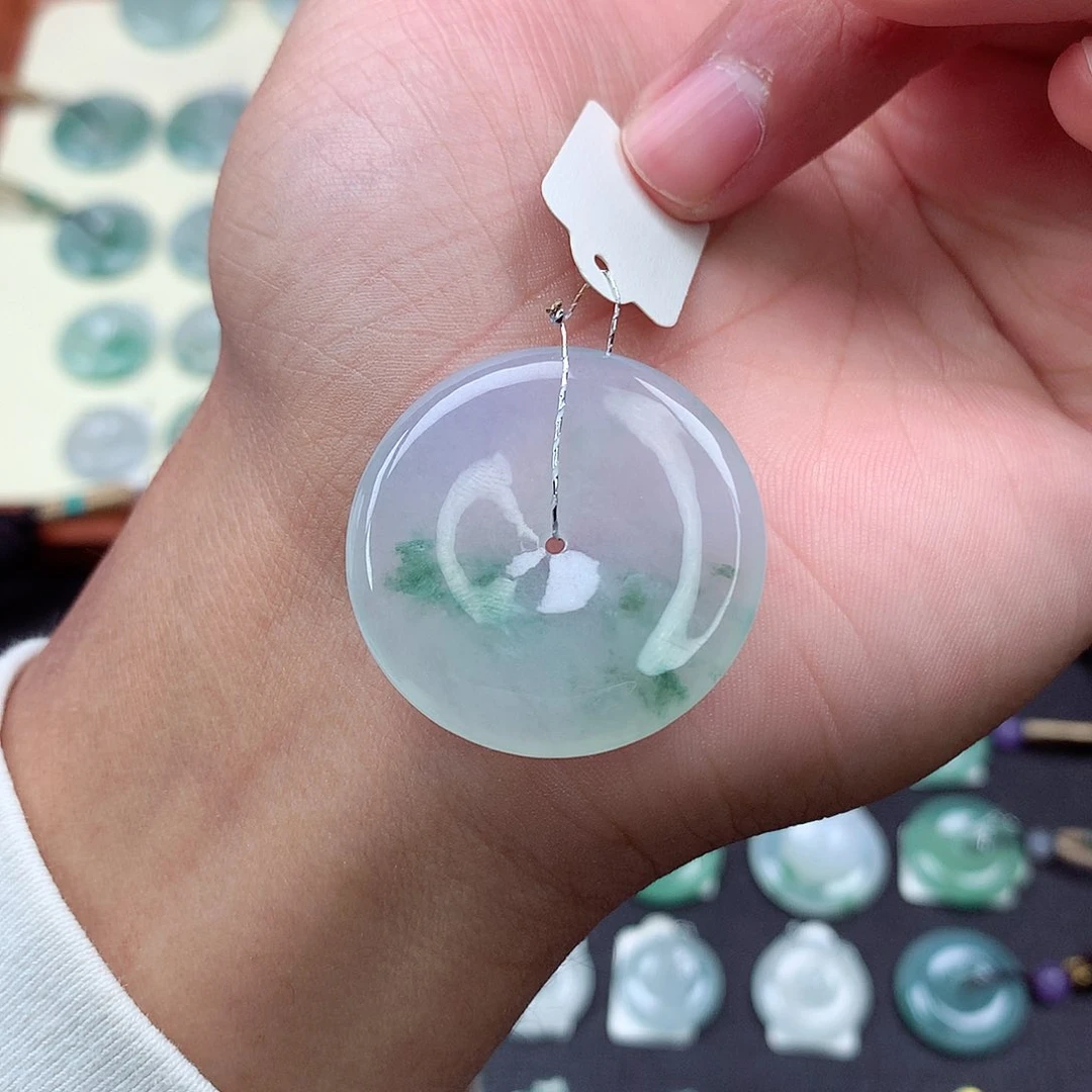 颈饰未镶嵌翡翠40 尺寸32.4-5.6