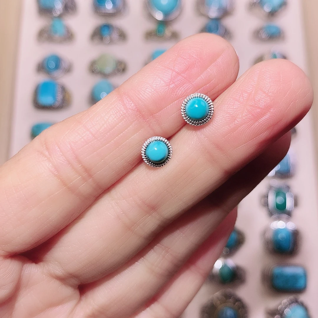 绿松石银S925镶嵌颈饰