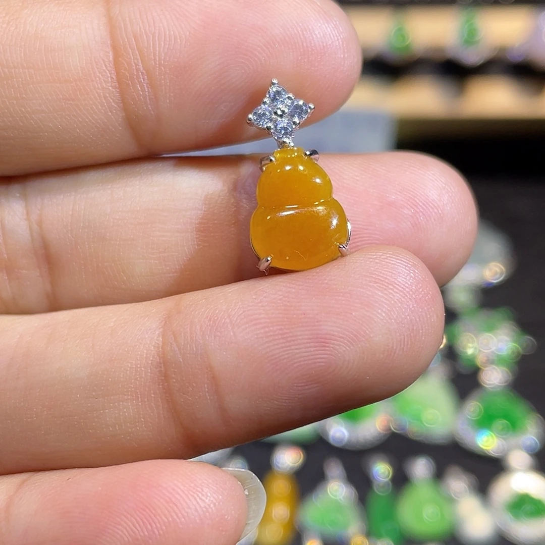 翡翠银S925镶嵌吊坠(不含链)