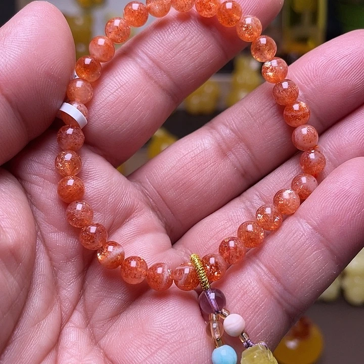 琥珀未镶嵌裸石手串