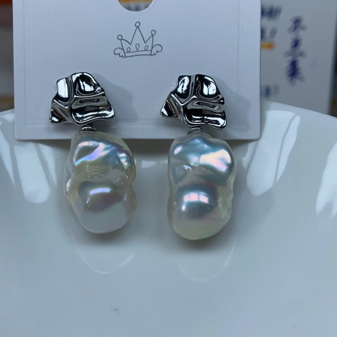 淡水珍珠耳环合金特价375