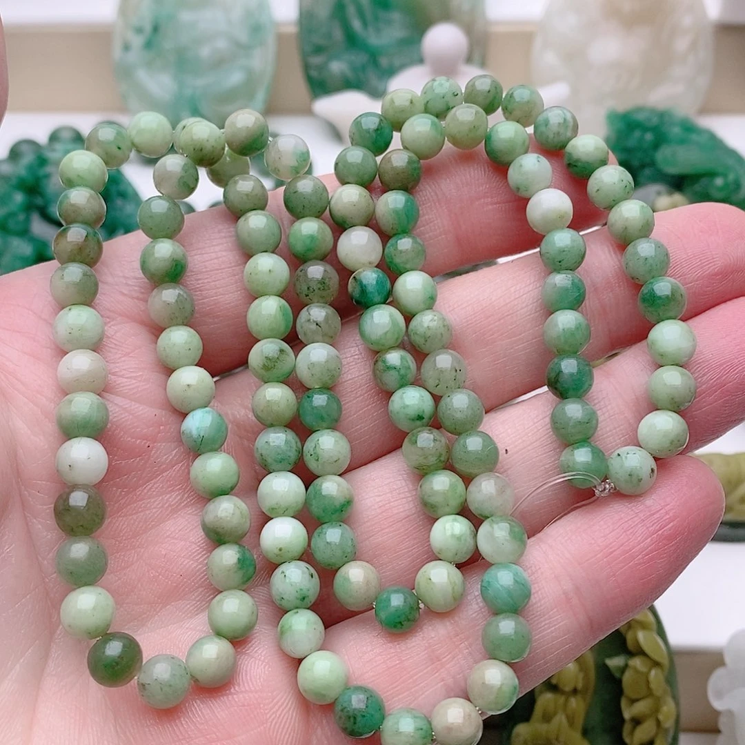 独山玉珠链未镶嵌