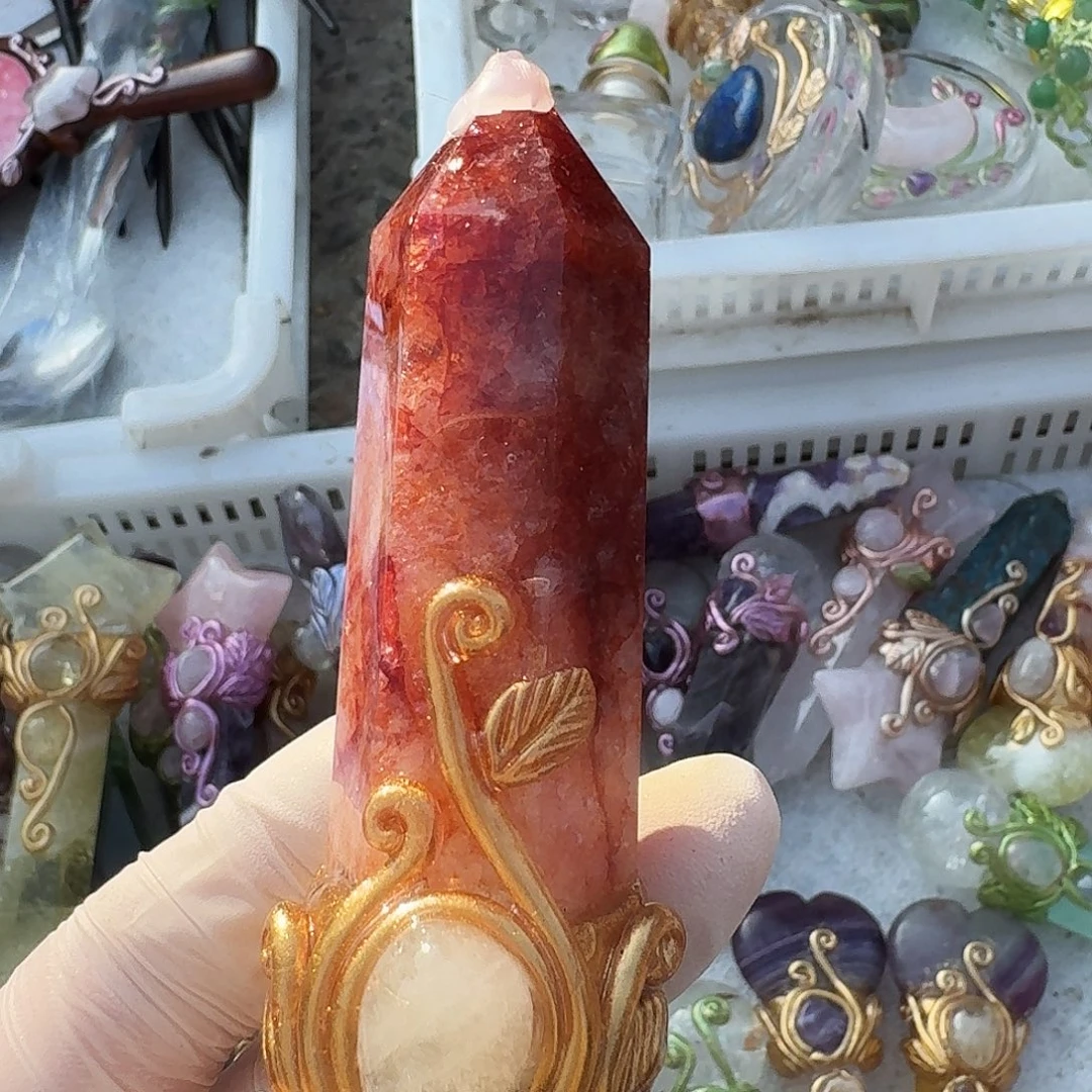 N***g烟晶颈饰未镶嵌红